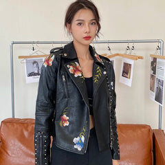 Rose™  Ladies Floral Leather Jacket 0