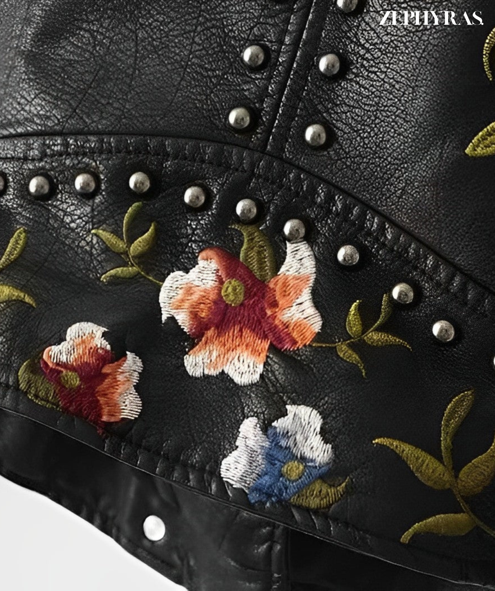Rose™  Ladies Floral Leather Jacket 7