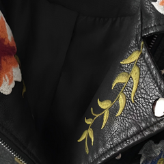 Rose™  Ladies Floral Leather Jacket 8