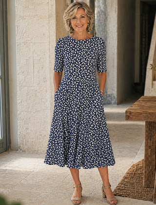 Sarah | Effortless Floral Midi Dress 0