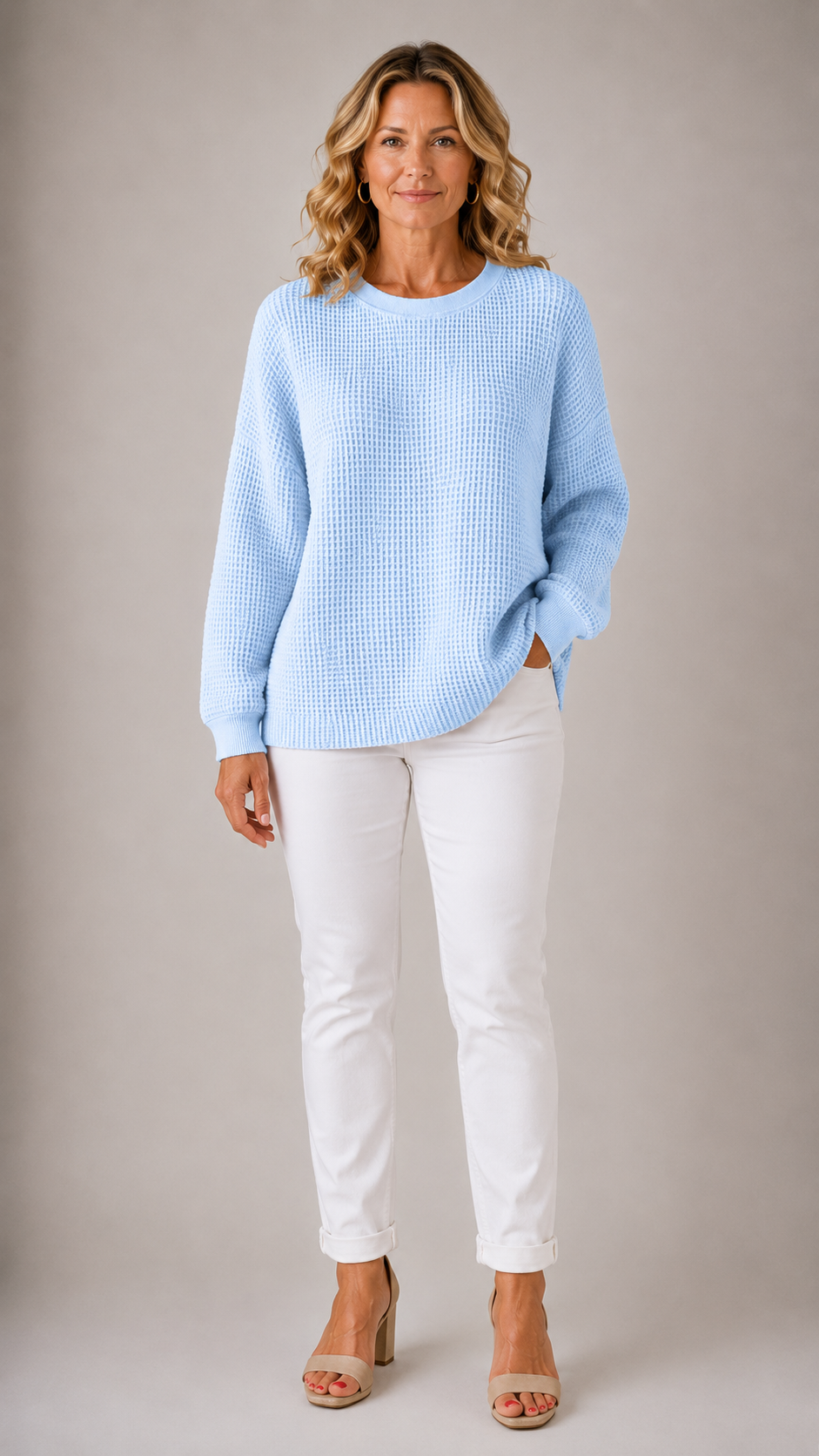 Scarlet™ | Cozy Waffle Knit Jumper 1