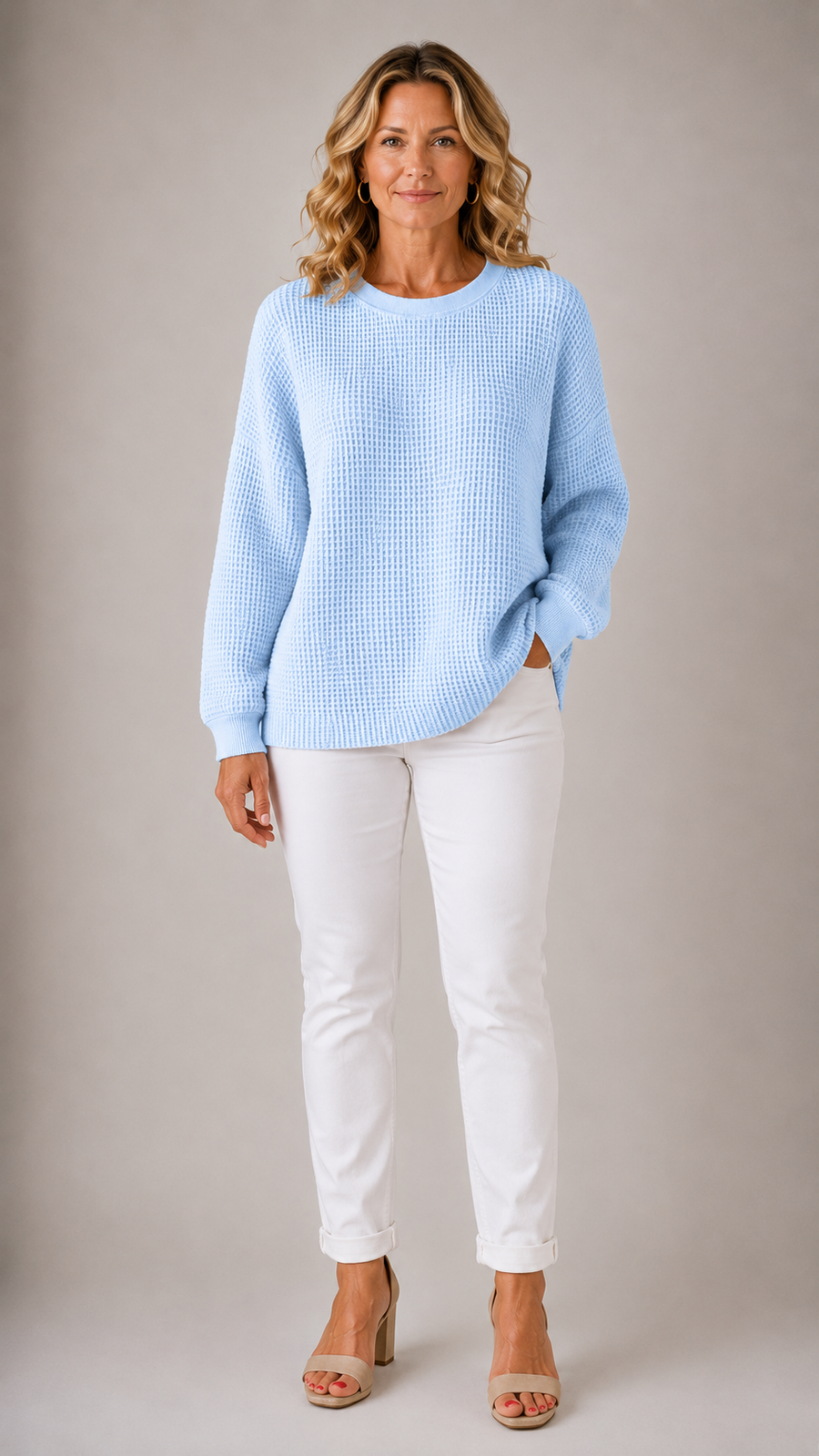 Scarlet™ | Cozy Waffle Knit Jumper 1