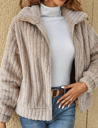 Stacey Casual Plush Cardigan 0