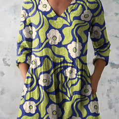 Stephanie | Long Blouse with V-Neck 0