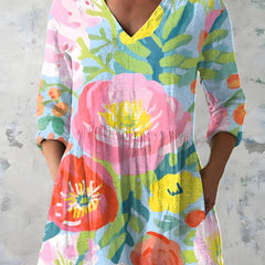 Valerie | Long Blouse with V-Neck 0