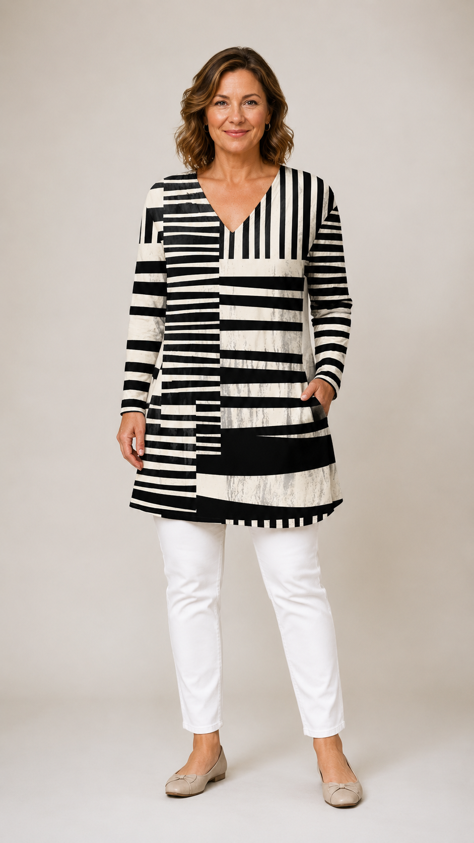 Willow| Long Blouse with V-Neck 1