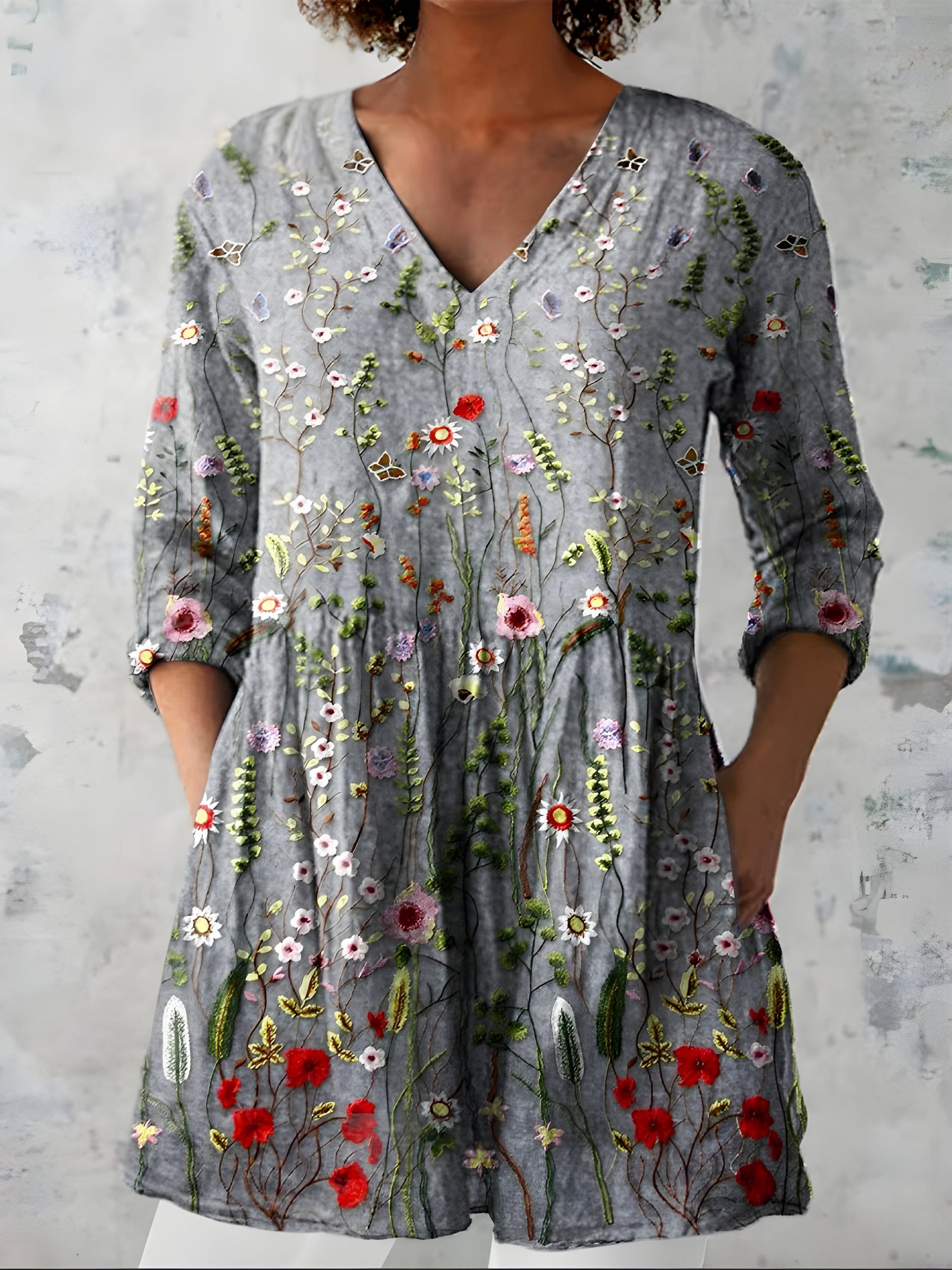 Willow| Long Blouse with V-Neck 4