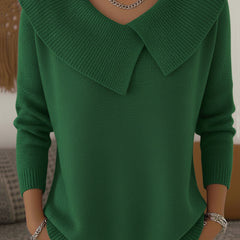 Yareli™ | Elegant Collar Knit Jumper 0