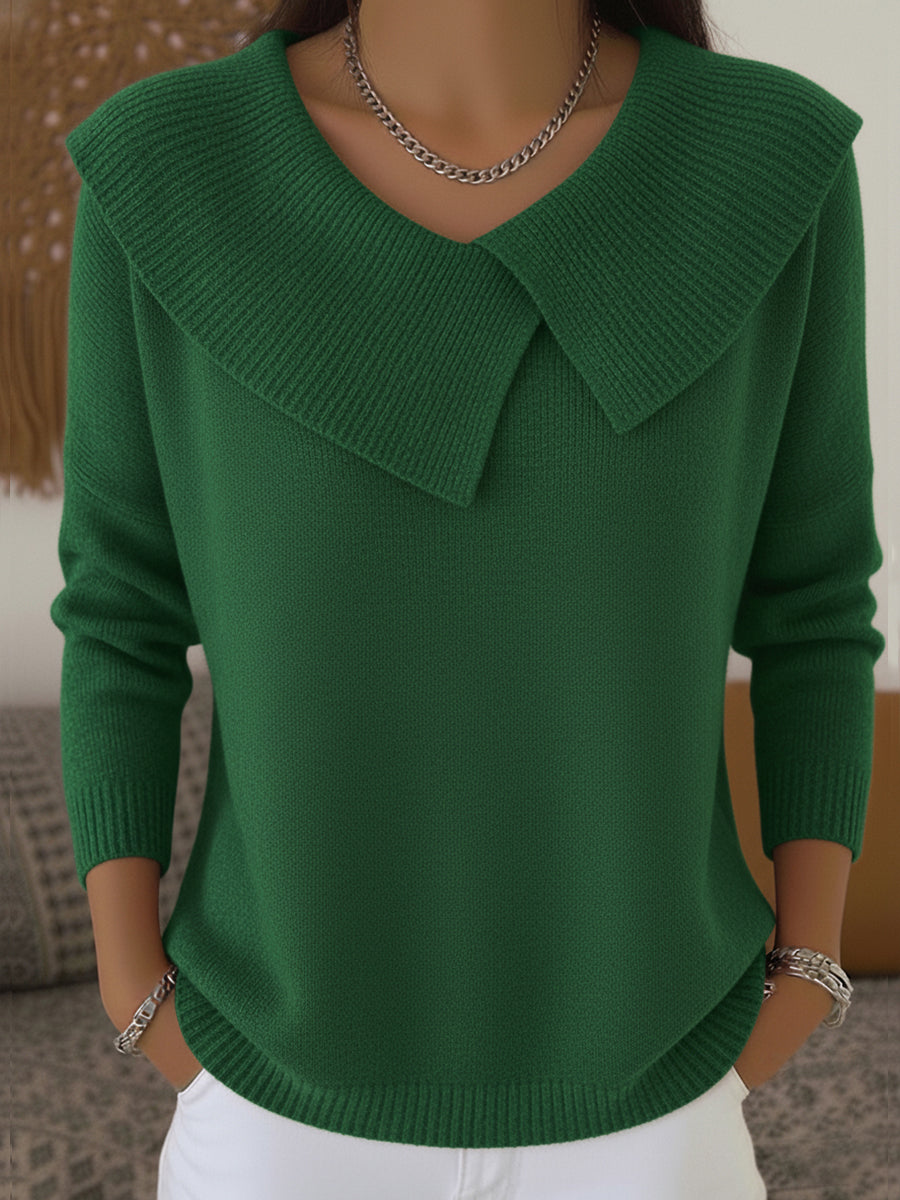 Yareli™ | Elegant Collar Knit Jumper 0