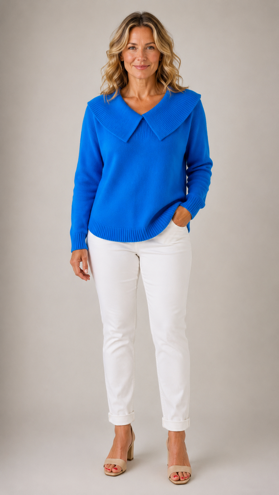 Yareli™ | Elegant Collar Knit Jumper 1