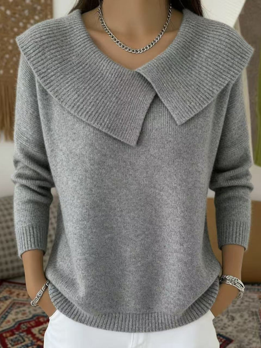 Yareli™ | Elegant Collar Knit Jumper 4