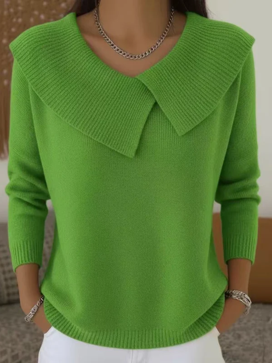Yareli™ | Elegant Collar Knit Jumper 5
