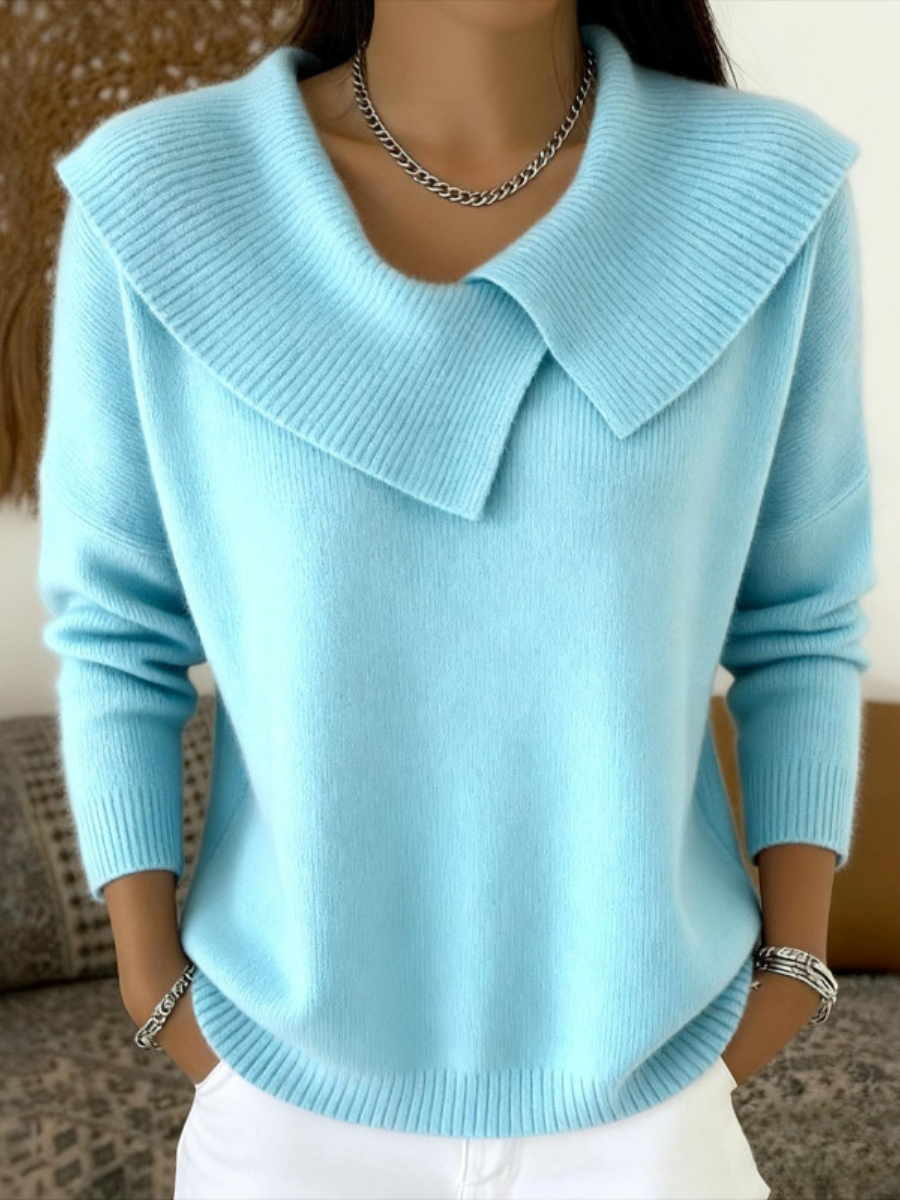 Yareli™ | Elegant Collar Knit Jumper 6