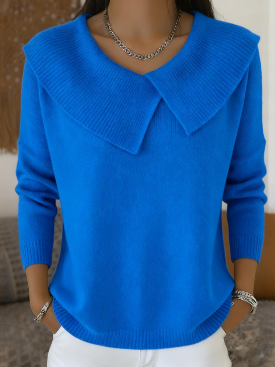 Yareli™ | Elegant Collar Knit Jumper 7
